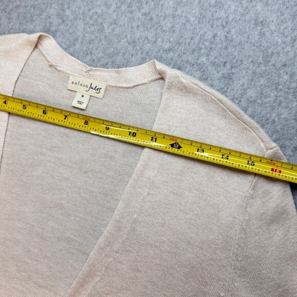 Maison Jules Long Open-Front Jersey Cardigan Sweater M - Picture 10 of 11
